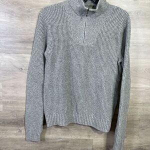 Fossil 1/4 Zip‎ Sweater Mens Size Large Waffle Knit Preppy Casual Outdoor Heavy